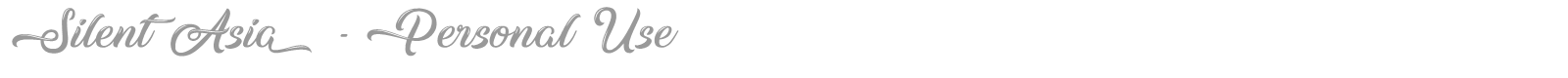 Silent Asia font preview